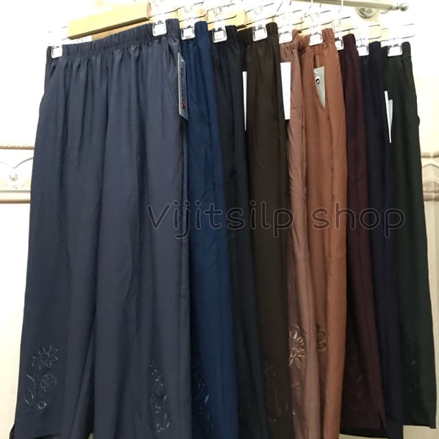 SALE กางเกงคนแก่👵🏼 ผ้านุ่มนิ่มเอวยางยืดได้เยอะ👍 ผ้าเกาหลีมีกระเป๋า👈มีไซส์เล็ก ไซส์ใหญ่
