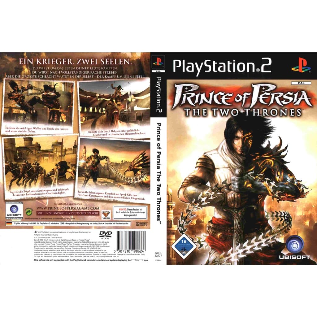 แผ่นเกมส์ PS2 Prince of Persia - The Two Thrones คุณภาพ ส่งไว (DVD)