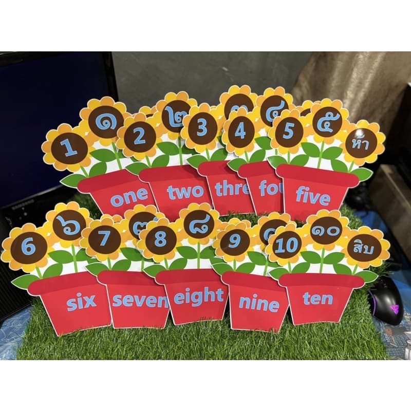 ดอกไม้ฝึกคณิตศาสตร์ สื่อ ตกแต่งห้องเรียน รูปที่ 1