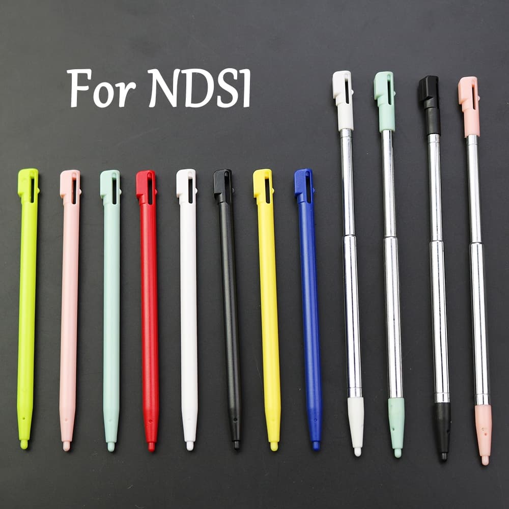 ปากกาสไตลัส หน้าจอสัมผัส พลาสติก 1 ชิ้น&amp; ปากกาโลหะ แบบยืดไสลด์ได้ สําหรับ Nintendo DSI NDSI Touch Screen…