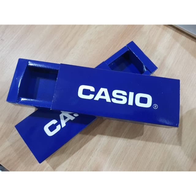 กล่องนาฬิกา CASIO สีน้ําเงินเข้ม กล่องทรงผืนผ้า กล่องนาฬิกา กล่องกระดาษ
