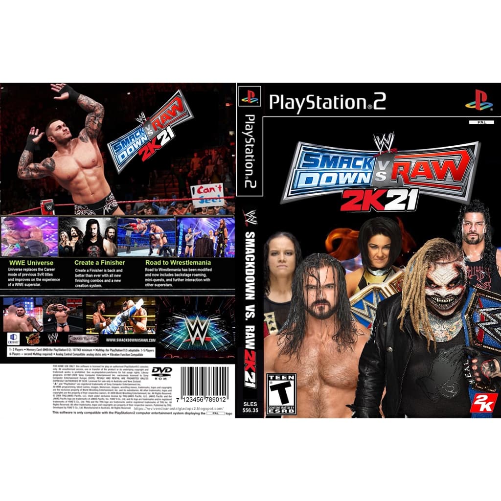 แผ่นเกมส์ PS2 WWE SmackDown! vs RAW 2021 คุณภาพ ส่งไว (DVD)