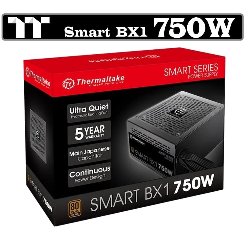 ขายดีมาก POWER SUPPLY (อุปกรณ์จ่ายไฟ) THERMALTAKE Smart BX1 750W 650W (PS-SPD-0750NNFABE-4) ประกัน 5 ปี