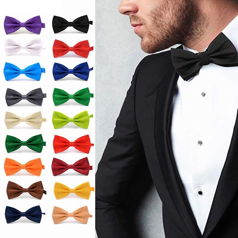 หูกระต่าย โบว์ไท โบว์ 12*6.5cm Men Prom Formal Party Pre Tied Bowtie Tuxedo Necktie Bow Tie Bowknot…