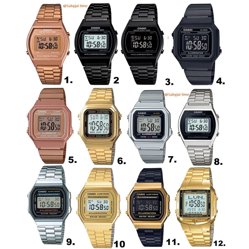 Casio รุ่น (กล่องคลีม) B640,B650WC ,B640WC-5A,B640WB,A158 ,A159 B650 แท้ศูนย์ Cmg 1 ปี