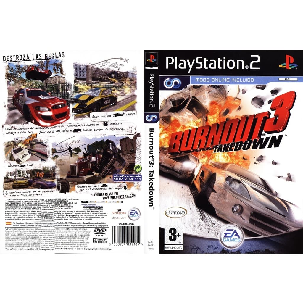 แผ่นเกมส์ PS2 Burnout 3 - Takedown คุณภาพ ส่งไว (DVD)