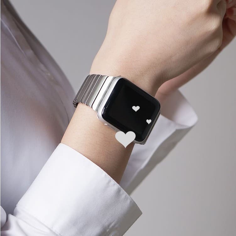 สายนาฬิกาหรูสไตล์เรียบง่ายสายสแตนเลสสําหรับ For Iwatch Series 10/9/8/ultra/7/6/4/3/2/1/SE…
