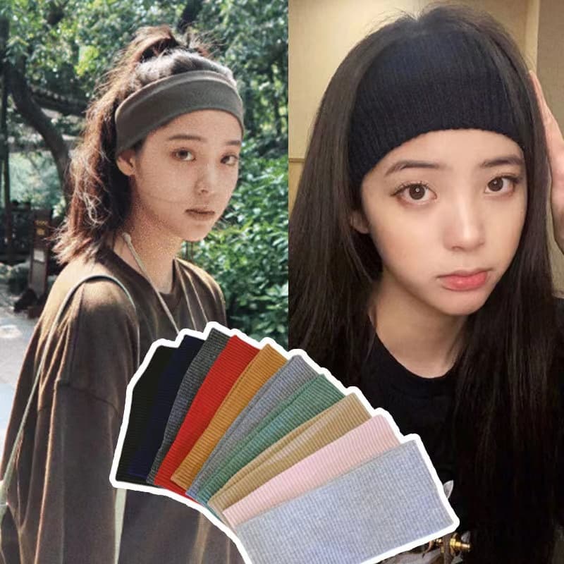 ผ้าคาดผม ที่คาดผมเกาหลี ผ้าโพกผมป้องกันเหงื่อออก ใส่เล่นกี่ฬา