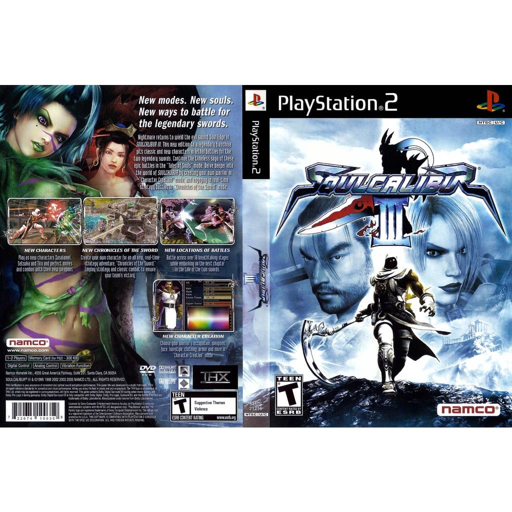 แผ่นเกมส์ PS2 Soulcalibur III คุณภาพ ส่งไว (DVD)
