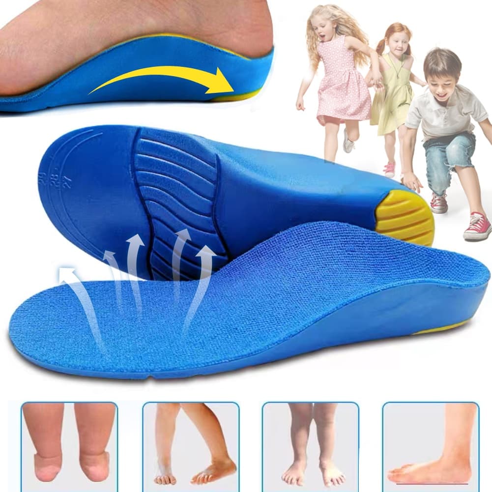 เด็กเท้าแบน Arch สนับสนุน Insoles Orthotic Orthopedic รองเท้าแทรก O/X ขา Valgus Arch สนับสนุน Orthotic Pad รูปที่ 1