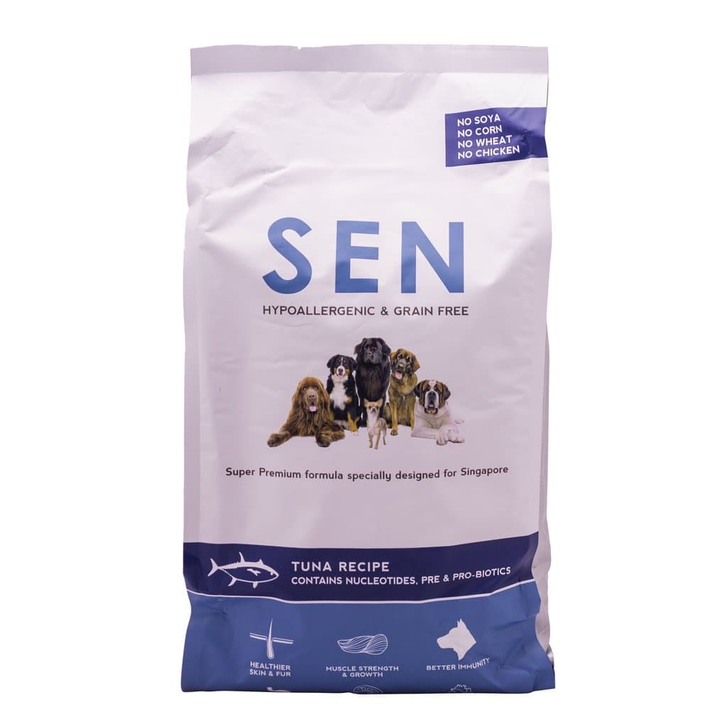 Sen อาหารสุนัขทูน่า สูตรควบคุมน้ําหนักและแพ้ง่าย low fat สําหรับสุนัขอ้วน ทําหมัน 2KG