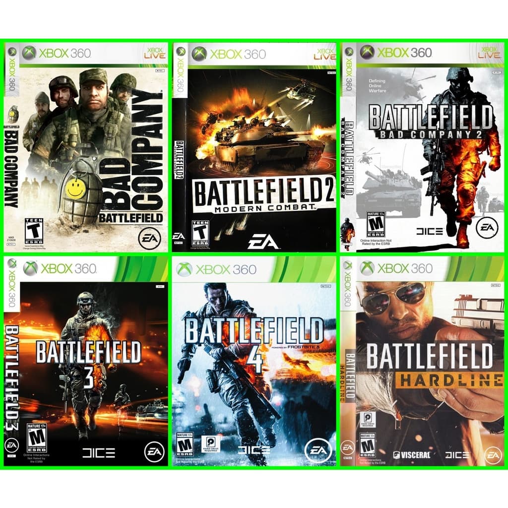 Battlefield แบทเทิลฟิลด์ ทุกภาค แผ่นเกม xbox 360 สําหลับเครื่องแปลง RGH/JTAC LT2.0 LT3.0