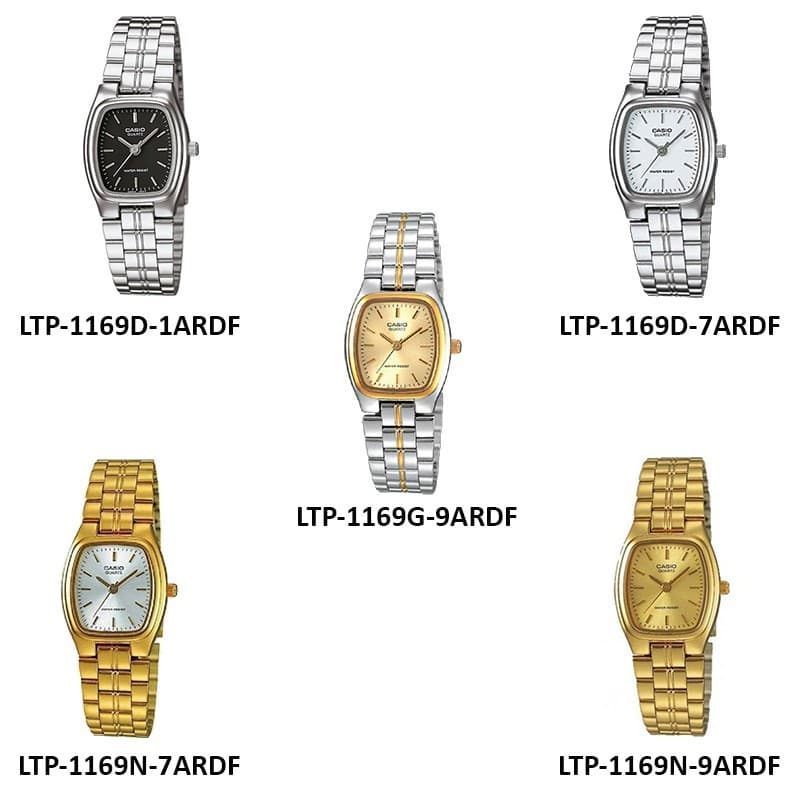 แท้ศูนย์ Casio นาฬิกาข้อมือผู้หญิง สายสแตนเลส สีเงิน รุ่น LTP-1169G LTP-1169 LTP-1169G-9A / ประกัน 1 ปี