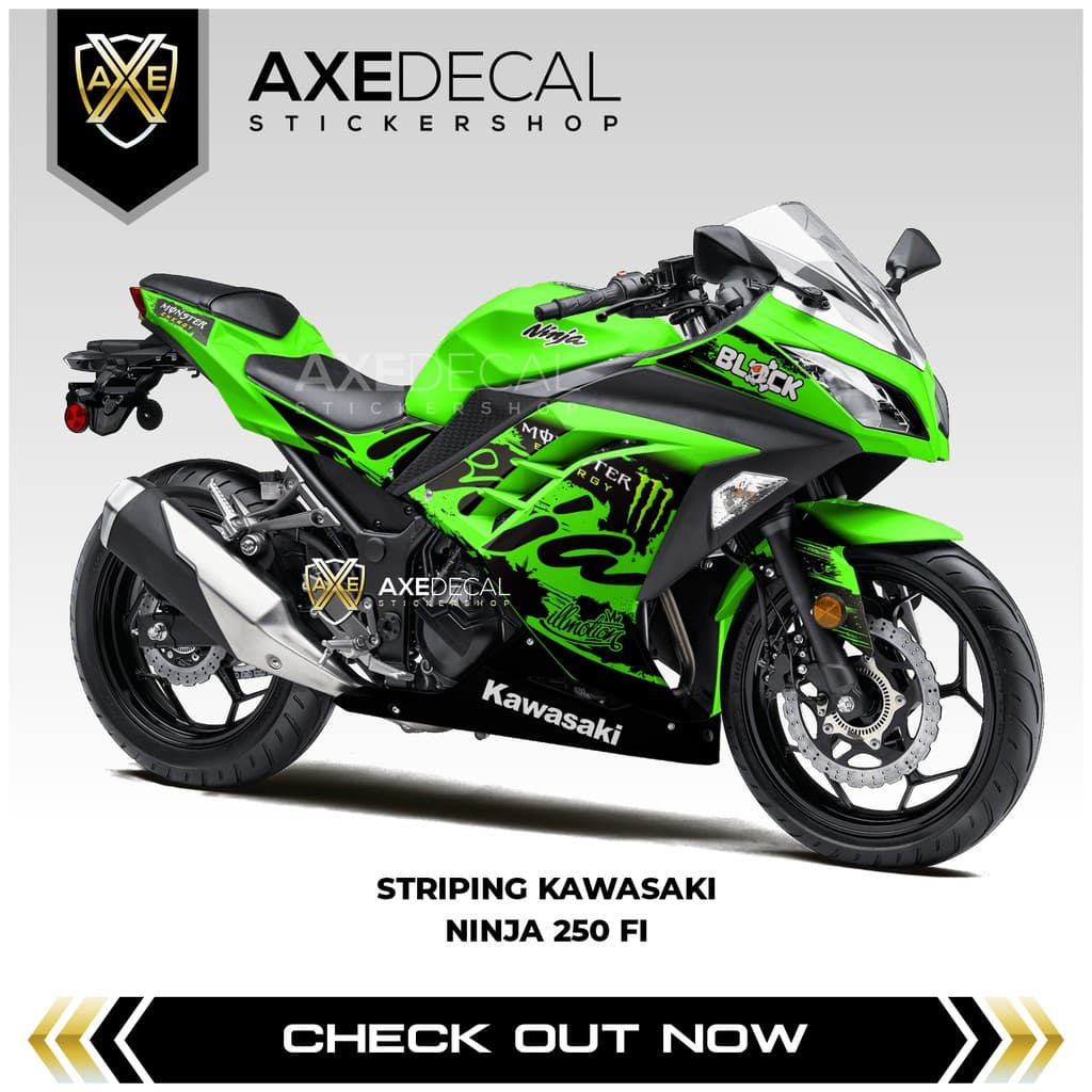 Ninja 250 Fi Custom Design Striping / Kawasaki Ninja Fi Old Variation Motorcycle Stickers