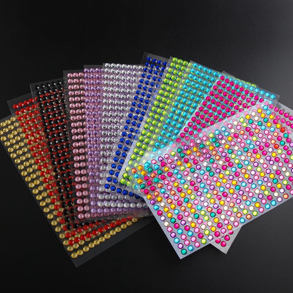 5 มม.352 ชิ้น/เซ็ตอะคริลิคคริสตัล Rhinestones Tattoo สติกเกอร์ Mobile Decor Decal จัดแต่งทรงผมเพชร Self…