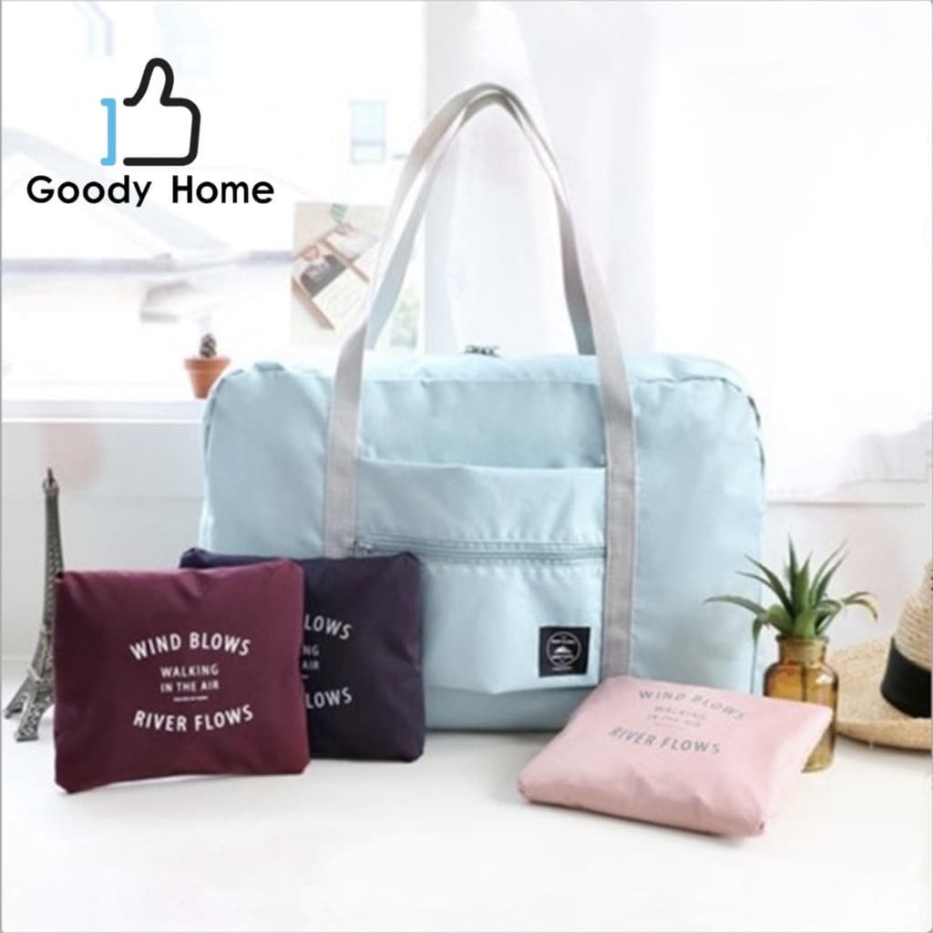 Goody Home กระเป๋าผ้าบรรจุของใช้ต่าง ๆพับเก็บได้ และสามารถหิ้วได้หรือนําไปเสียบบนแกนกระเป๋าเดินทางเพื่อลาก…