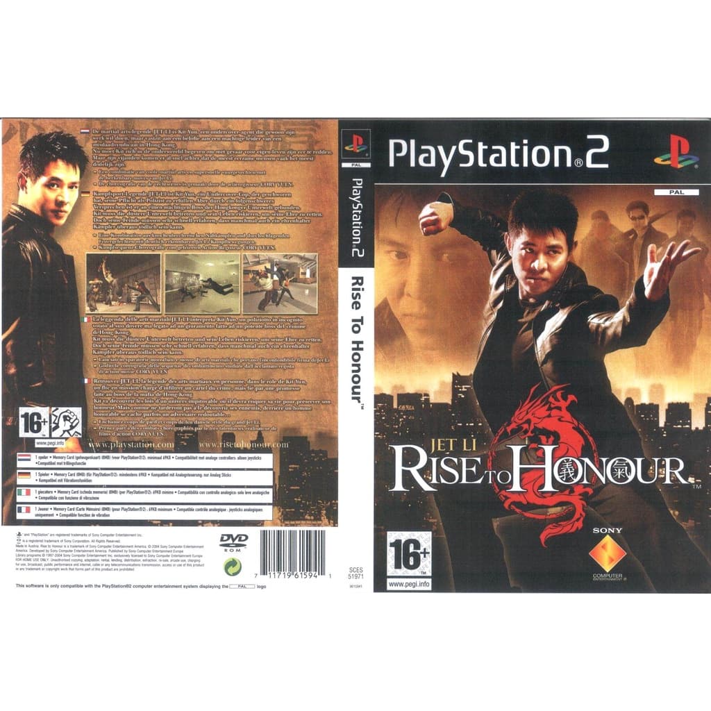 แผ่นเกมส์ PS2 Jet Li Rise to Honour คุณภาพ ส่งไว (DVD) รูปที่ 1