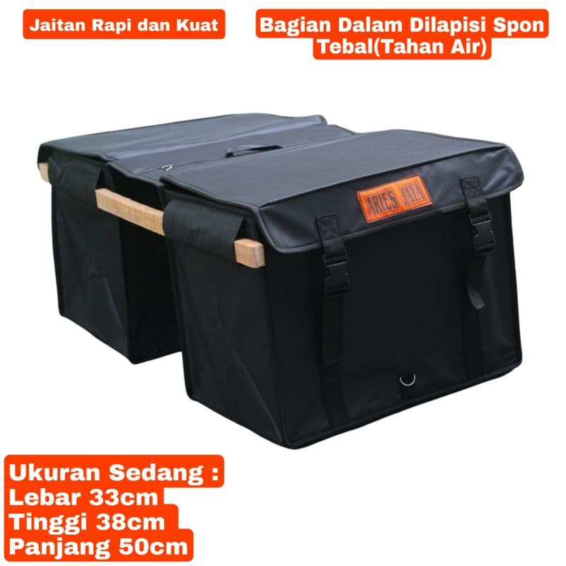 Mail Bag Obrok Courier Sales Waterproof Motorcycle Bag Rengkek Bag Cargo Bag Aries Jaya - Medium รูปที่ 1