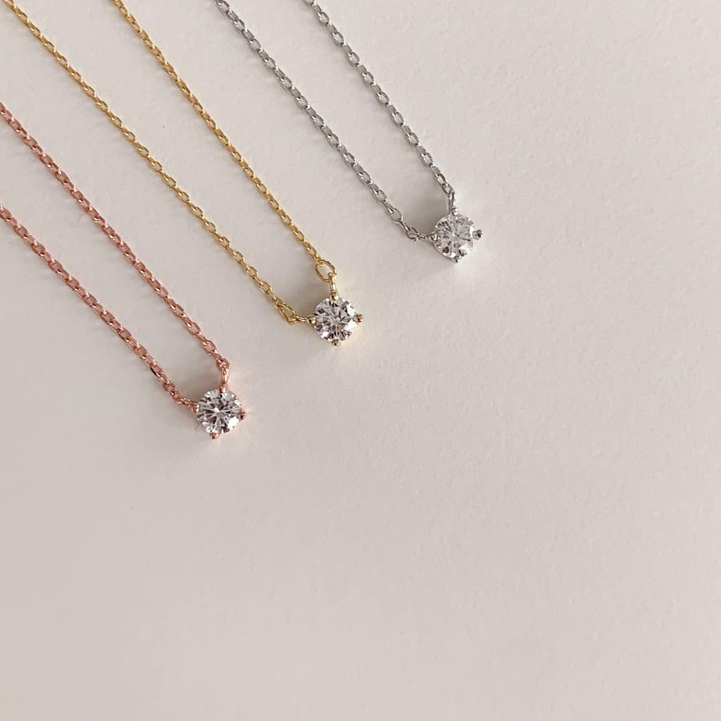 A.piece สร้อยเงินแท้ [all silver 925] Moonlight necklace