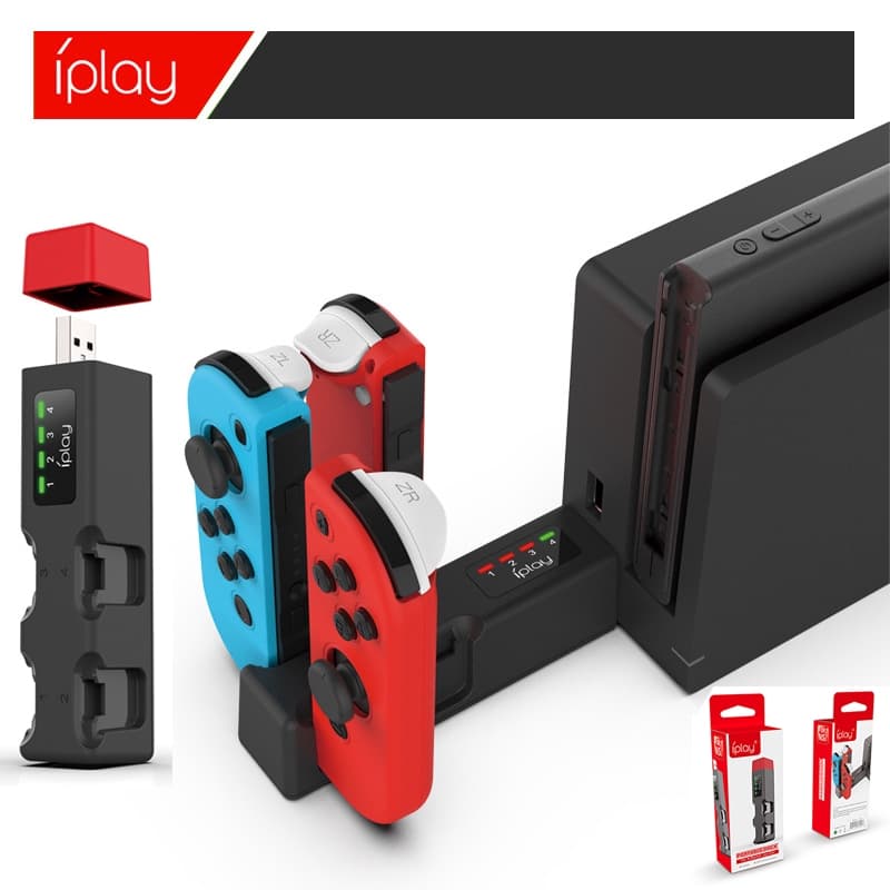 แท่นชาร์จจอยเกม nintend สําหรับ nintendo switch ns IPLAY For Nintendo Switch Portable Mini USB Small Four… รูปที่ 1