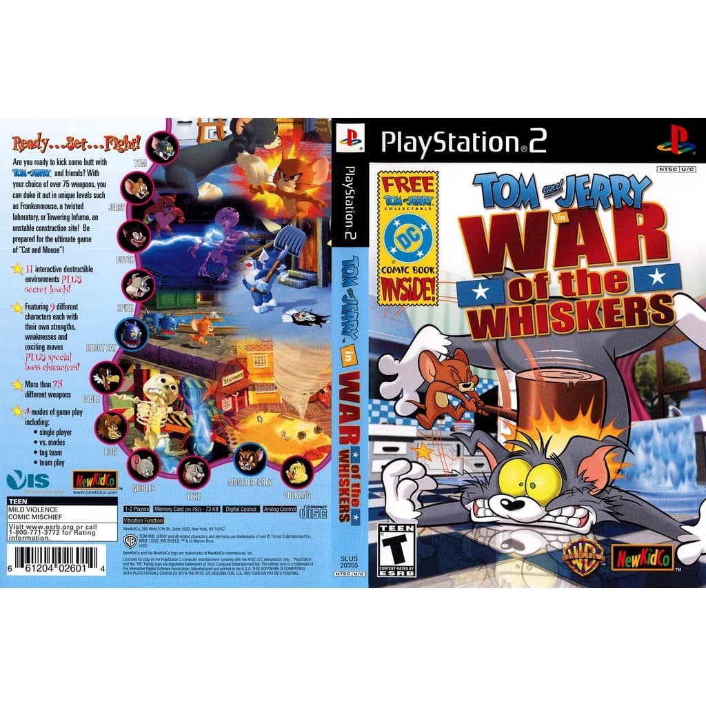 แผ่นเกมส์ PS2 Tom and Jerry in War of the Whiskers คุณภาพ ส่งไว (CD)
