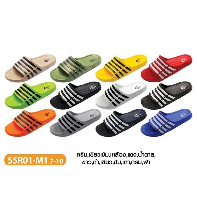 2[ลูกค้าใหม่ราคา 1 บาท]🍀รองเท้าสวม ADDA รุ่น 55r01🍀รองเท้าสวมแอ๊ดด้าแถบ4เส้น