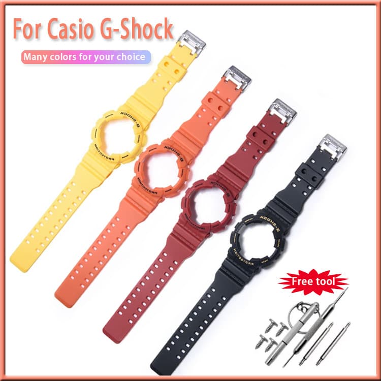 สายนาฬิกาซิลิโคนพร้อมเคส /watchband +bezel สําหรับชาย GA-110 GA100 GA120 GA-140 GA150 GD-120 /…