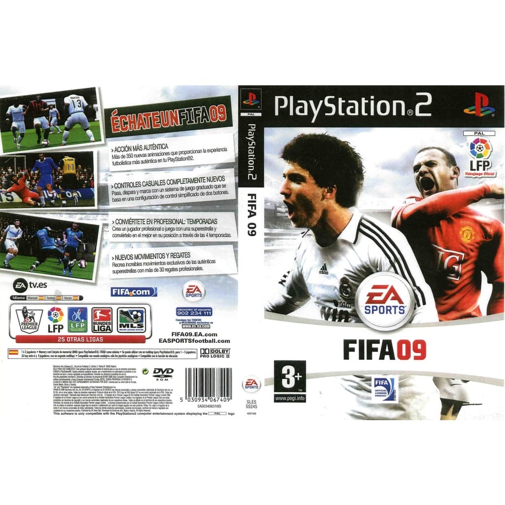 แผ่นเกมส์ PS2 FIFA 09 คุณภาพ ส่งไว (DVD)
