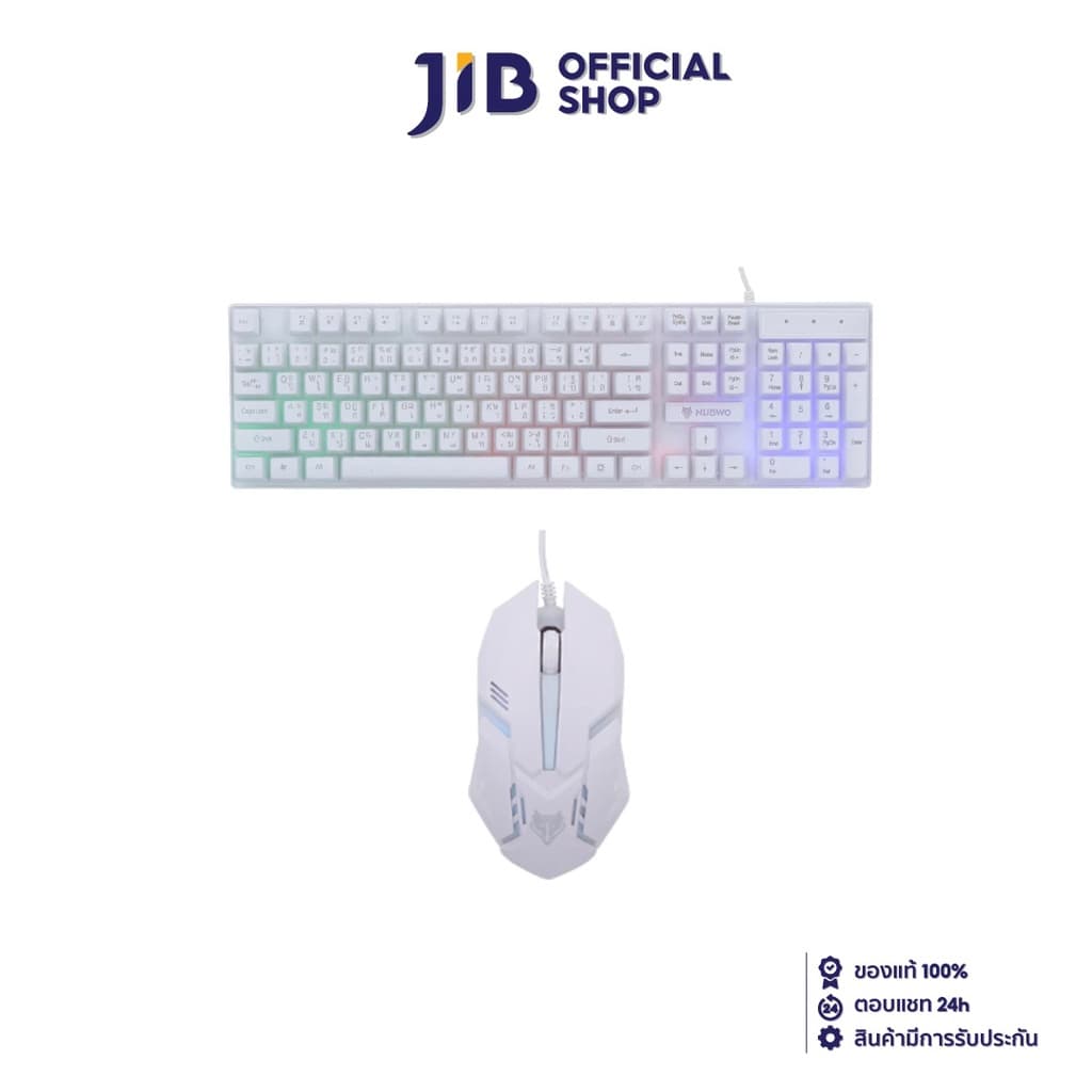 KEYBOARD & MOUSE (คีย์บอร์ดและเมาส์) NUBWO SAVITAR NKM-623 (WHITE)