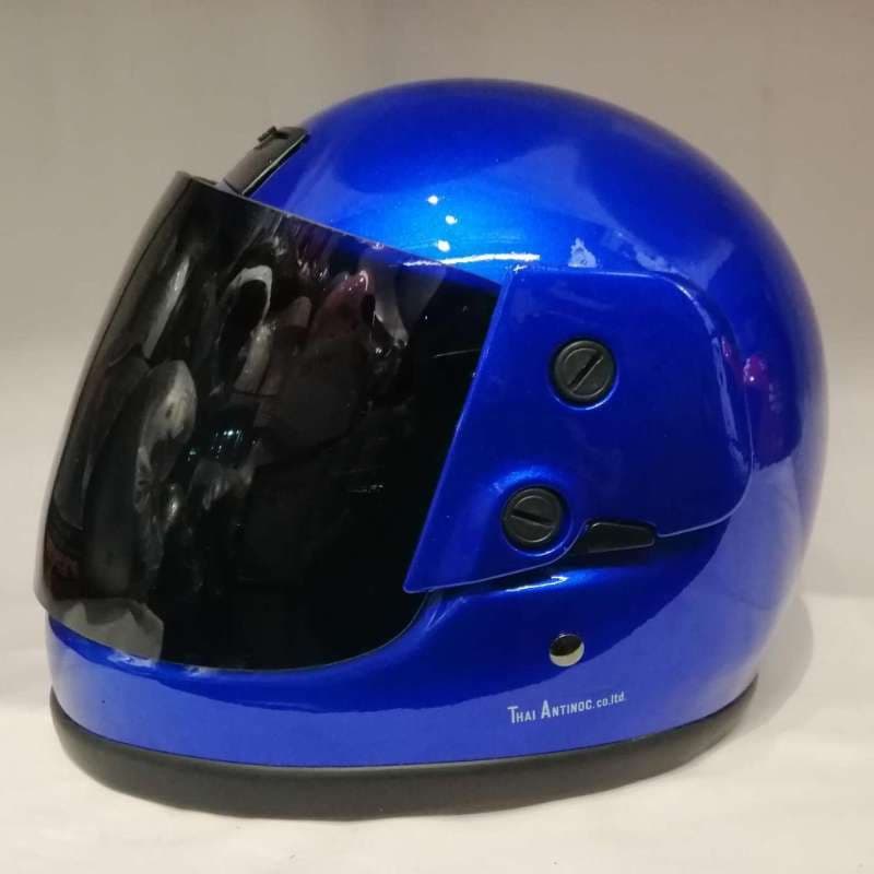หมวกกัน​น็อค​เต็มใบ​ SD10​ สีน้ําเงิน หมวกแดร้กทางตรง ( ใบเล็ก​ Small​ )