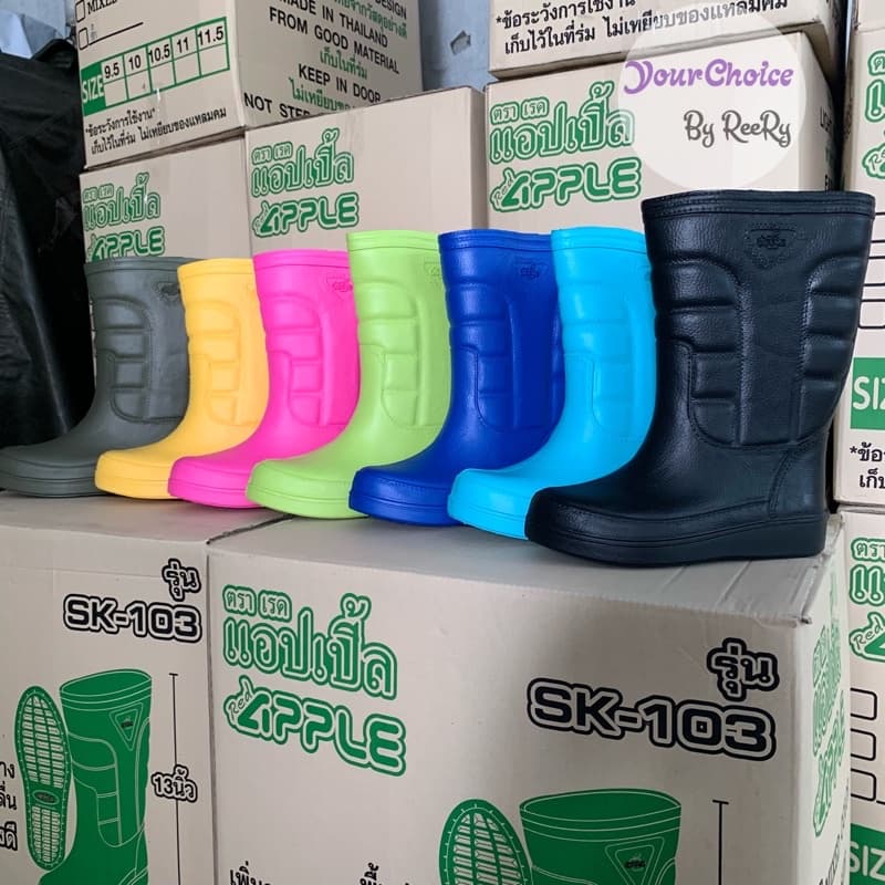 รองเท้าบูทกันน้ํา เนื้อไฟลอน เบา Red Apple SK103 size 9.5-12