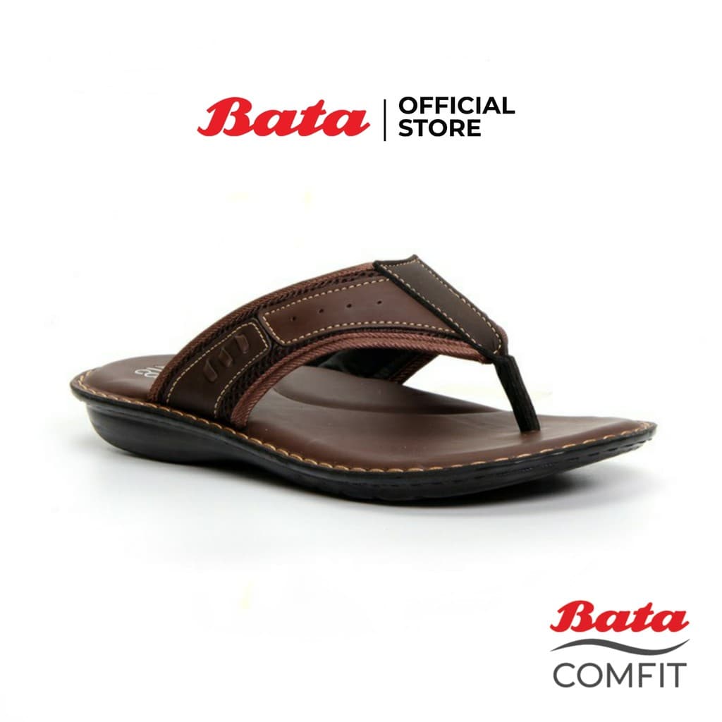 Bata MEN'S Sandal รองเท้าแตะชายแบบหนีบ สีน้ําตาล รหัส 8714183