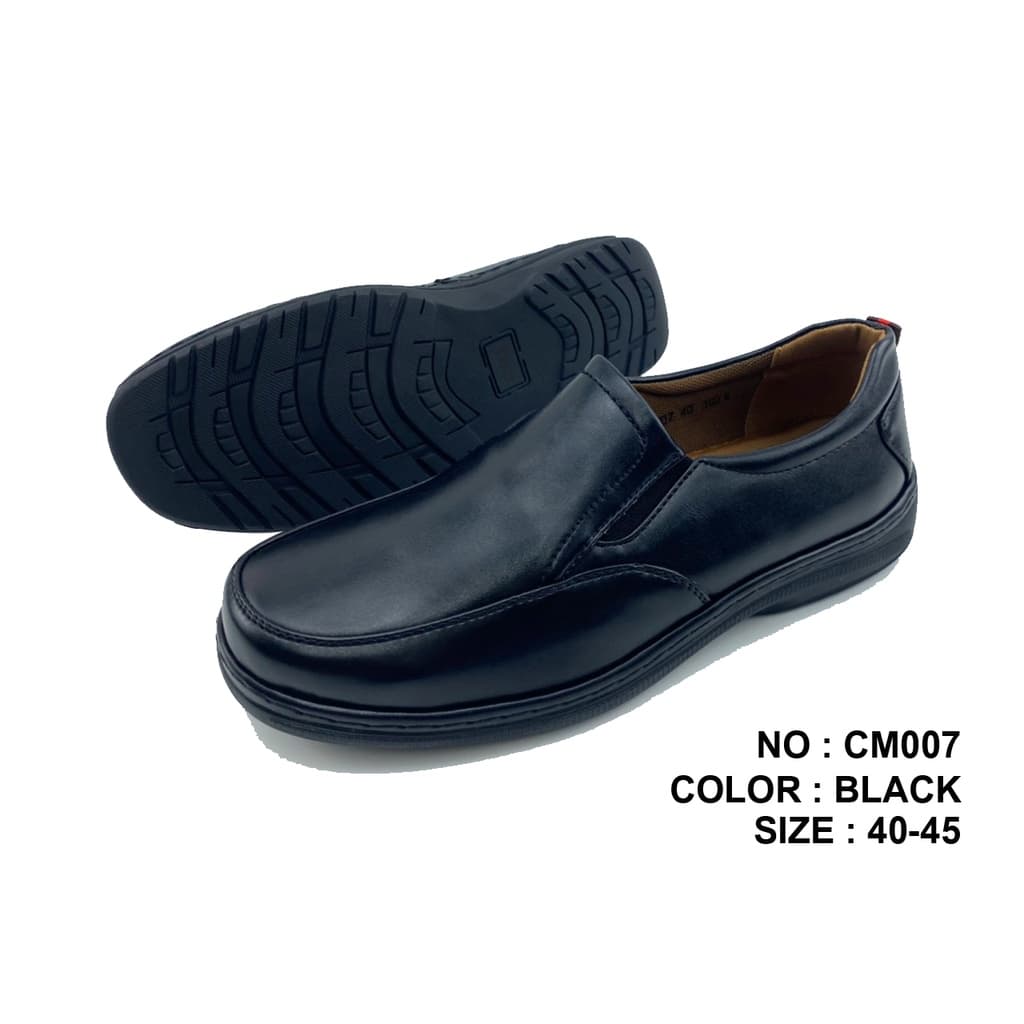 GS007 องเท้าลําลองผู้ชาย หน้าเรียบ เย็บพื้นรองเท้า ใส่ทํางาน พร้อมส่ง