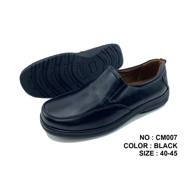 GS007 องเท้าลําลองผู้ชาย หน้าเรียบ เย็บพื้นรองเท้า ใส่ทํางาน พร้อมส่ง