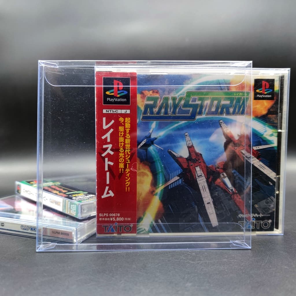 PlayStation PS1 กล่อง CD 1 แผ่น ขนาดมาตรฐาน กล่องใสสวมกันรอย เก็บสะสม Pcengine Hucard Sega Saturn Dreamcast…