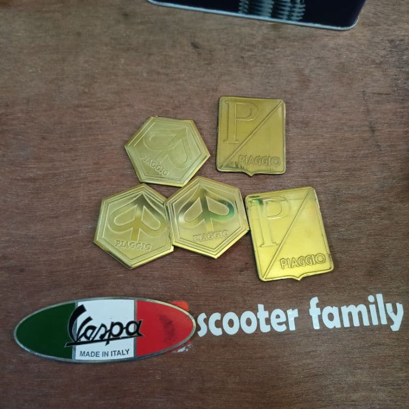 Emblem Emblem โลโก้จมูก vespa super sprint chong วัสดุทองเหลือง