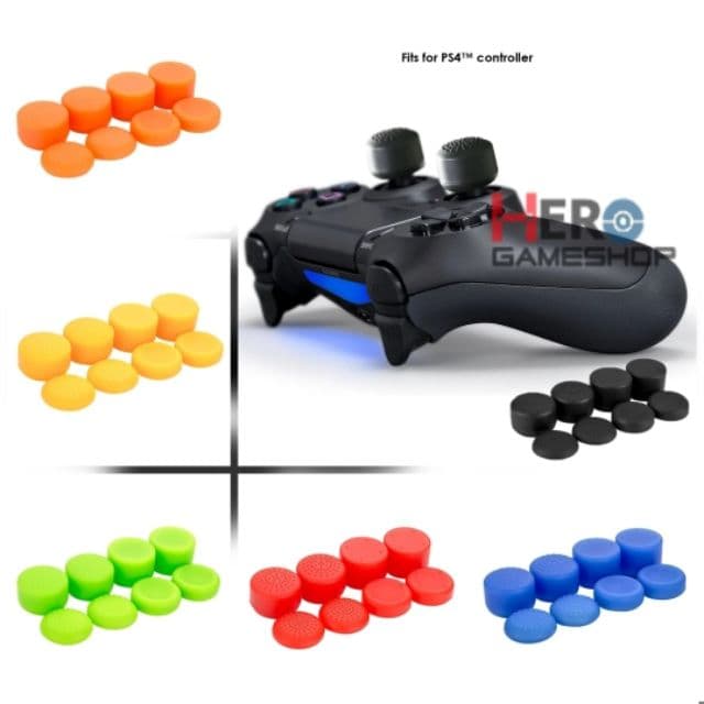 ซิลิโคน Ps4 หุ้มอนาลอค 8 ชิ้น 🇹🇭พร้อมส่งในไทย🇹🇭 ใช้กับ Joy Pro Nintendo Switch ได้ ปุ่มยาง