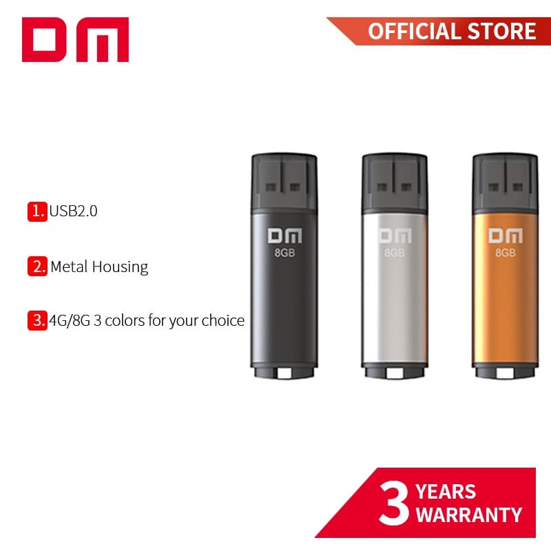 แฟลชไดรฟ์ DM USB2.0 PD204 4GB 8GB รูปที่ 1
