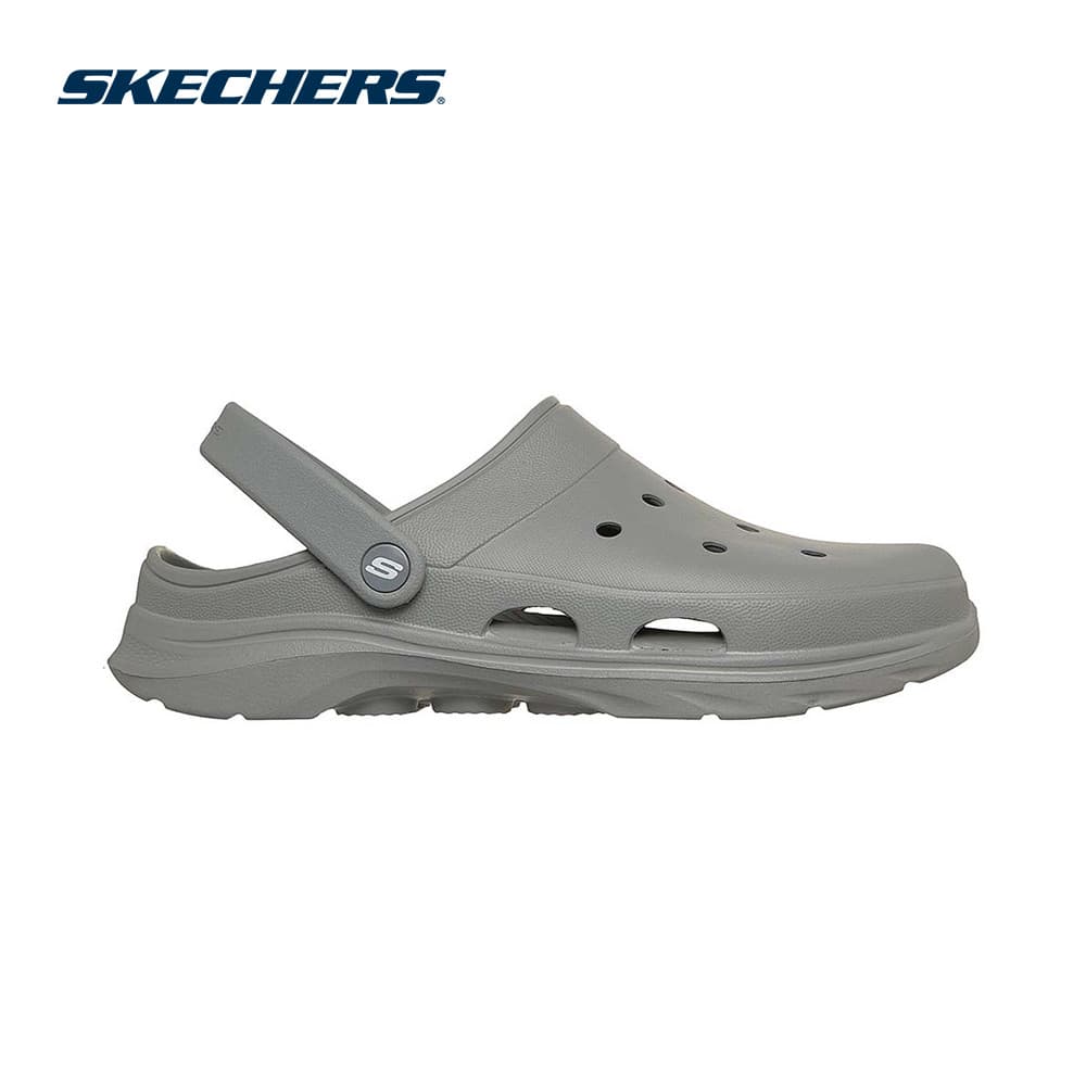 Skechers สเก็ตเชอร์ส รองเท้าแตะผู้ชาย Men Foamies GOwalk 7 Seacrest Shoes - 243285-GRY