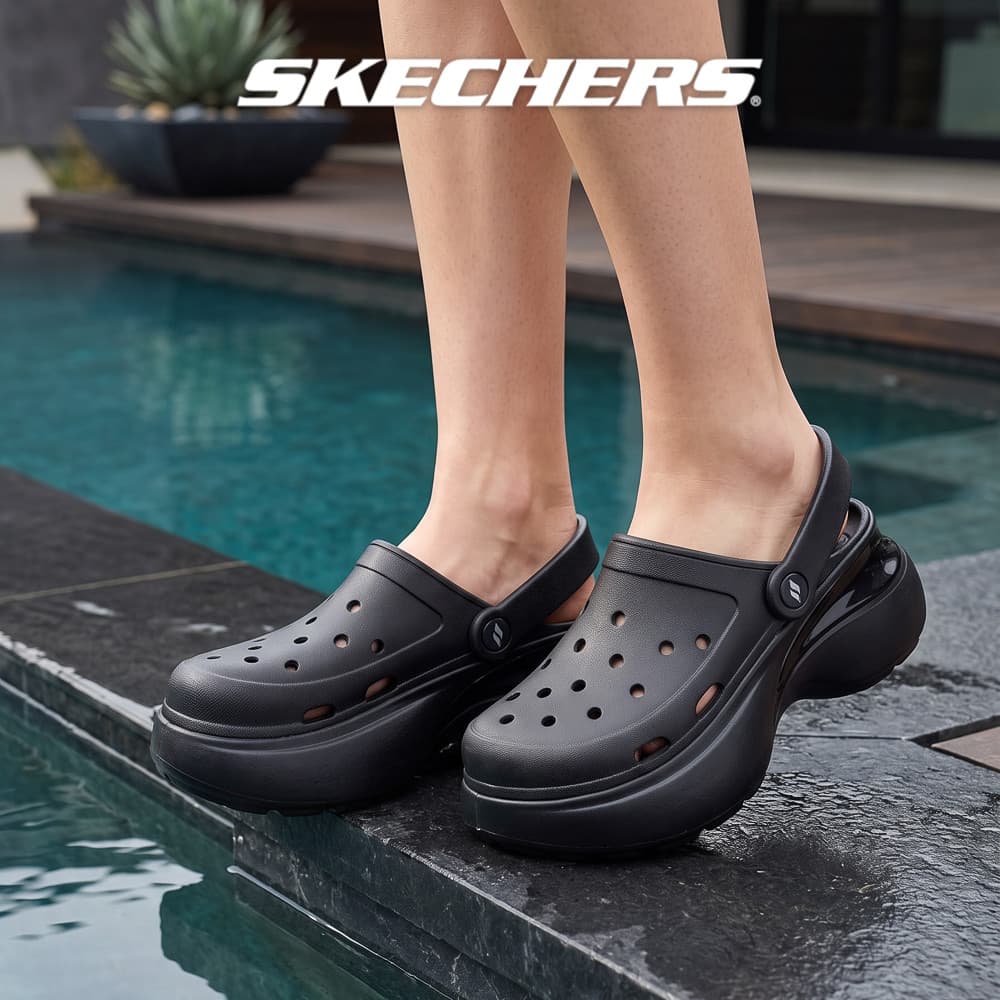 Skechers สเก็ตเชอร์ส รองเท้าแตะผู้หญิง Women Foamies Tai That Girl Shoes - 111678-BBK