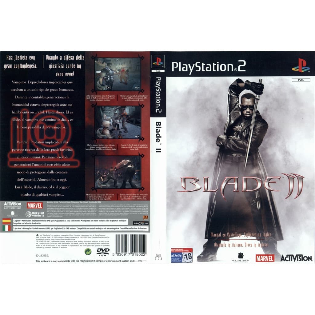 แผ่นเกมส์ PS2 Blade II คุณภาพ ส่งไว (DVD) รูปที่ 1