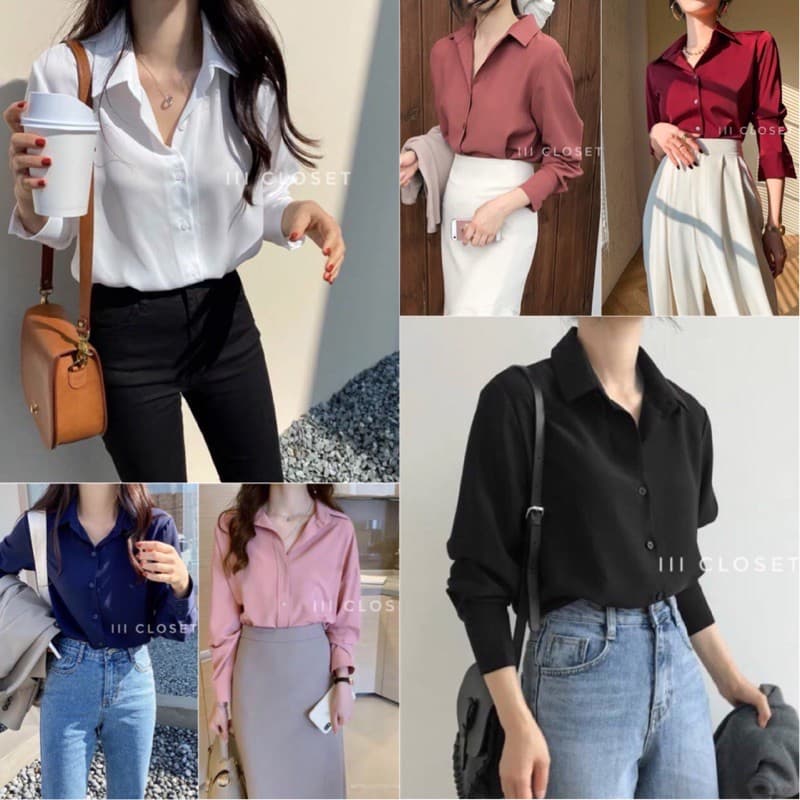 เสื้อเชิ้ต lll Size S, M, L lll IT022 เสื้อเชิ้ต แขนยาว กระดุมหน้า รุ่นคลาสสิคตลอดกาล ผ้าไหมอิตาลี ผ้าดี…