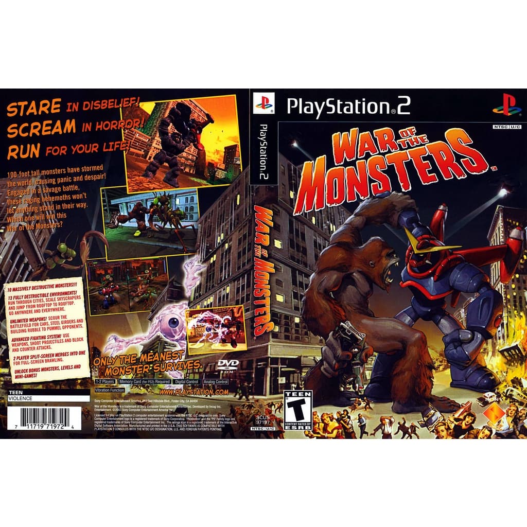 แผ่นเกมส์ PS2 War of the Monsters คุณภาพ ส่งไว (DVD)