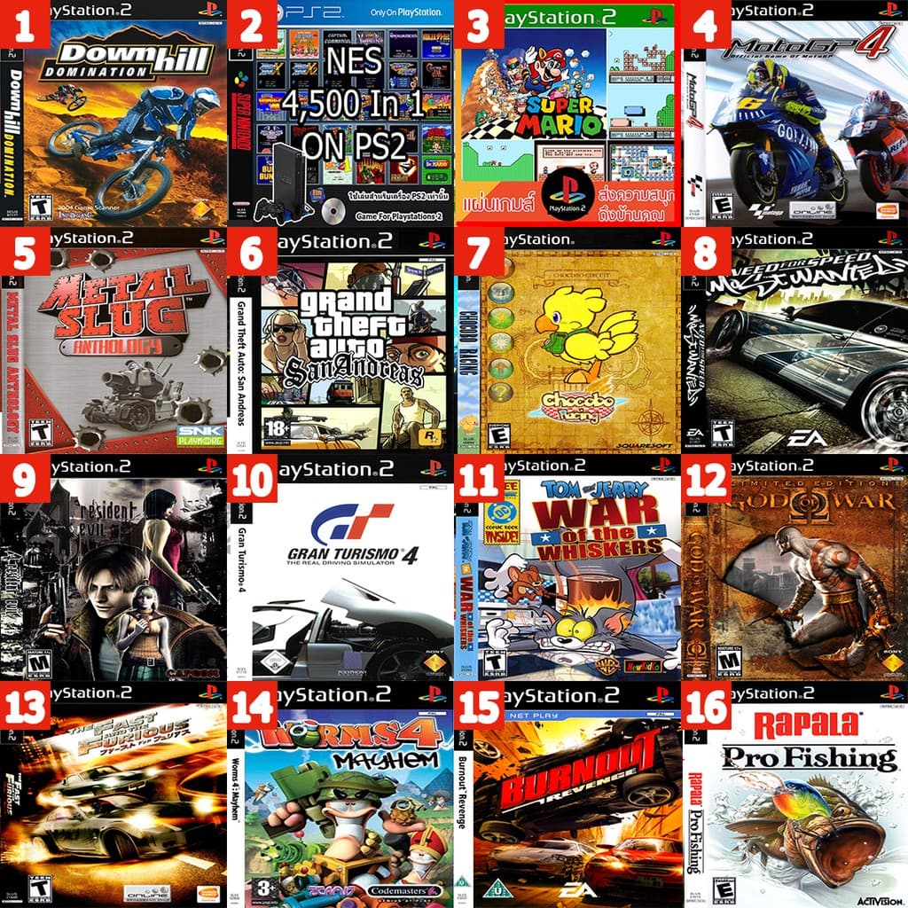 แผ่นเกมส์ PS2 - เกมส์จัดอันดับขายดีแนะนําน่าเล่น Vol.1 (ขายดี)(ยอดเยี่ยม)(แนะนํา)