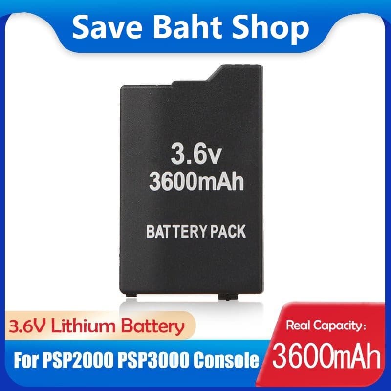 ส่งฟรี! แบต PSP รุ่น 1000 2000 3000 Slim 3600mah PSP Battery 2000 3000 สลิม แบตเตอร์รี่ PSP รุ่น 2000 3000… รูปที่ 1