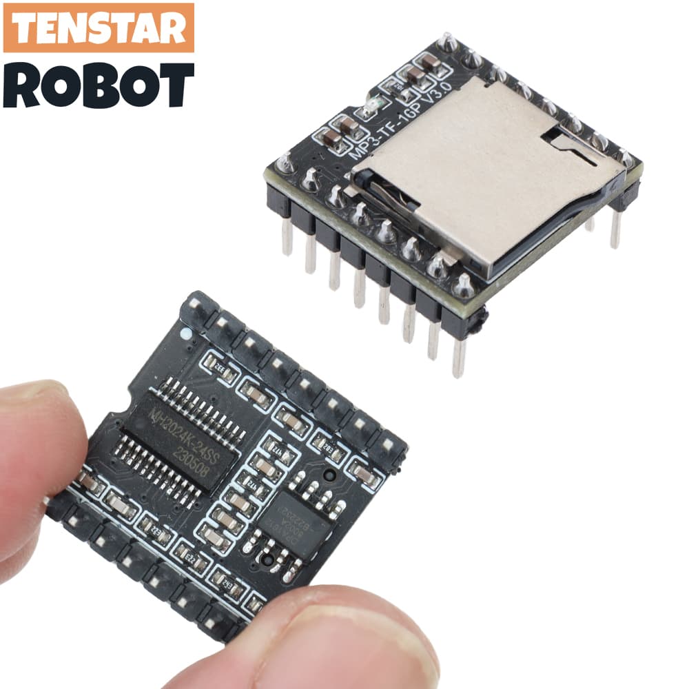 Dfplayer โมดูลเครื่องเล่น MP3 MP3 ขนาดเล็ก รองรับการ์ด TF U-Disk IO Serial Port AD สําหรับ arduino Diy รูปที่ 1