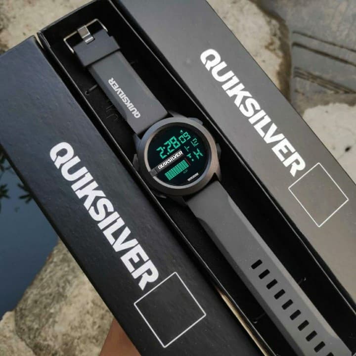 Quiksliver นาฬิกาข้อมืออิเล็กทรอนิกส์ อเนกประสงค์ กันน้ํา 50 เมตร แบบเรียบง่าย สไตล์สปอร์ต แฟชั่นสําหรับผู้ชาย
