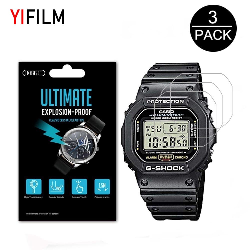 3pcs Clear Sport Watch ฟิล์ม LCD สําหรับ Casio DW5600 GWM5610 GW5000 DW5035 A168W AE-1200 ป้องกันหน้าจอ รูปที่ 1