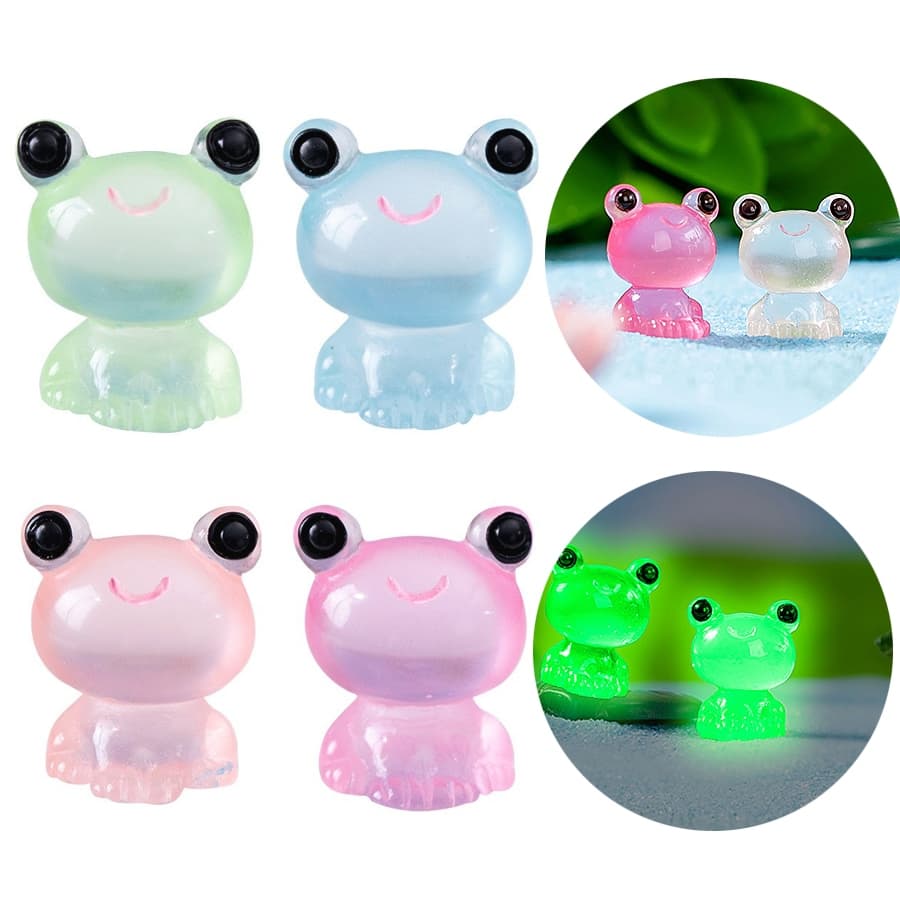 ตกแต่งรถ Garnish แดชบอร์ดรถตกแต่ง Night Luminous กบขนาดเล็กเครื่องประดับตกแต่งรถ Micro Creative…
