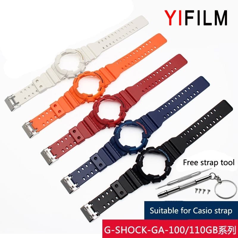 YIFILM Casio สายนาฬิกายางอุปกรณ์เสริมสําหรับ G-SHOCK กรณี GA-110 GA100 GA-140 GA120 GA150 GAX-100 GA300… รูปที่ 1